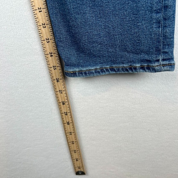 Levis Straight Leg Jeans High Rise Button Fly Dark Wash Denim‎ 26x27 - Picture 5 of 12